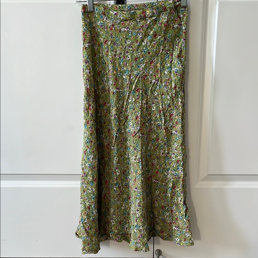 Floral Green Women's Skirt